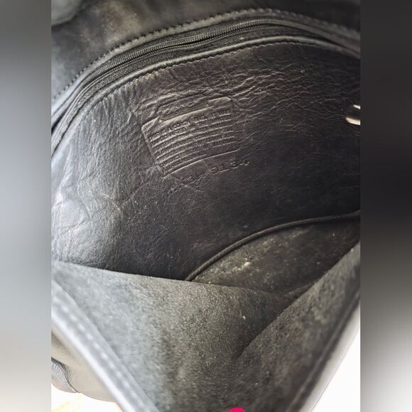 Vintage Coach Hippie Flap Bag Black 9134 12.5x10 Sling - Picture 6 of 16